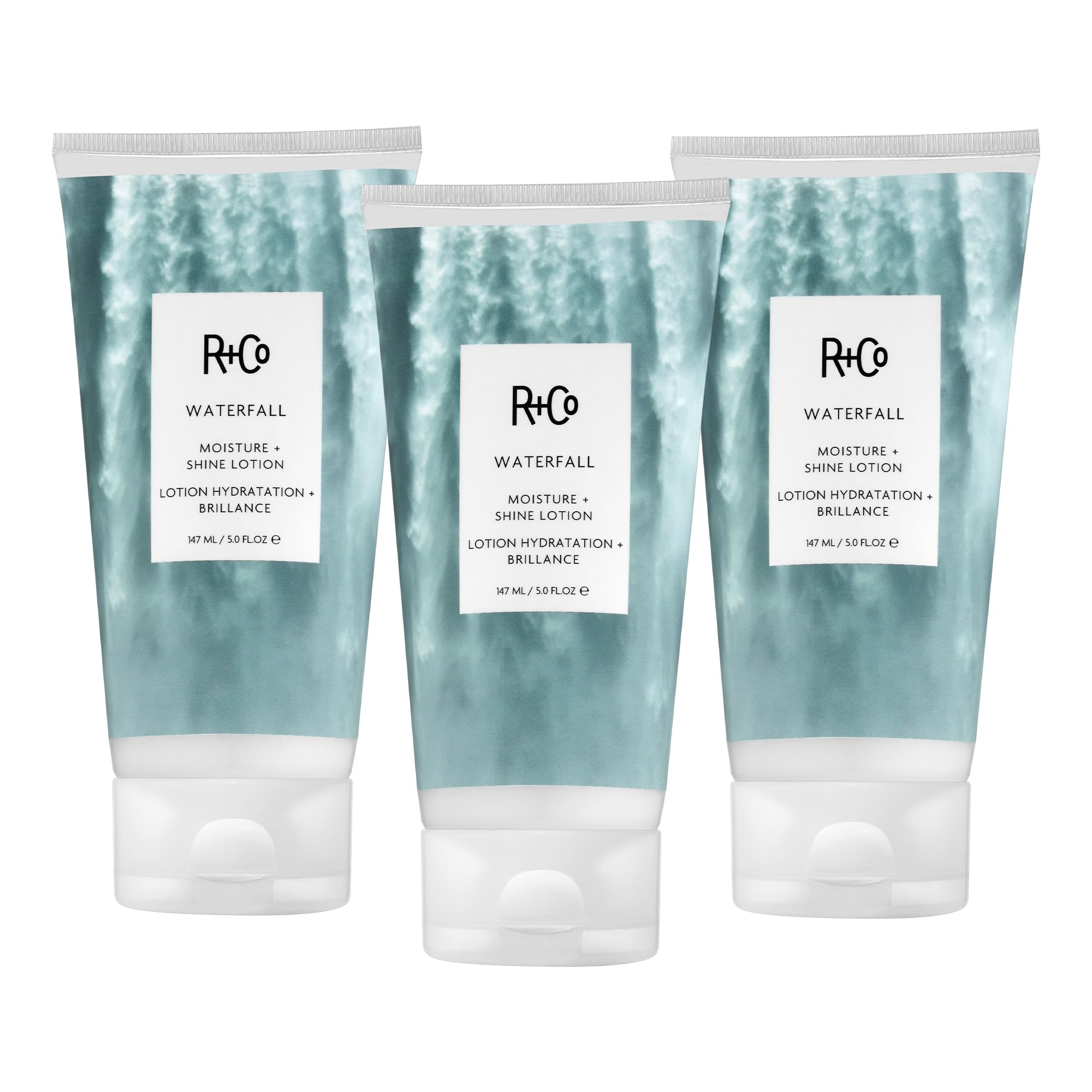 R+Co WATERFALL Moisture + Shine Lotion – Lightweight Hydration & Frizz Control, Softens & Adds Shine, All Hair Types