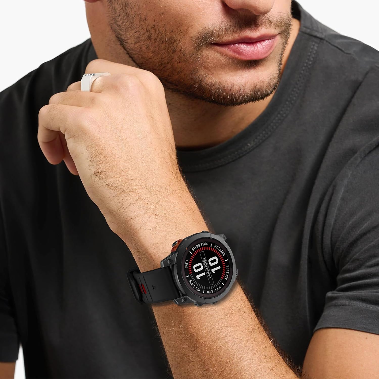 Compatible with Fenix 7X Band, 26mm Easy-fit Silicone Watch Strap Wristbands Replacement for Garmin Fenix 5X/5X Plus/6X/6X Pro/7X Pro/3/3 HR - Image 7