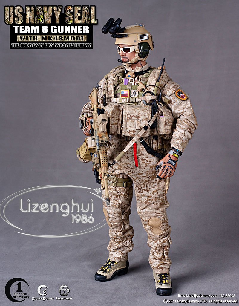 CRAZY DUMMY　US NAVY SEAL TEAM 8　78003 Amazon.co.jp: Crazy Dummy US Navy Seal Team 8 Gunner with MK48
