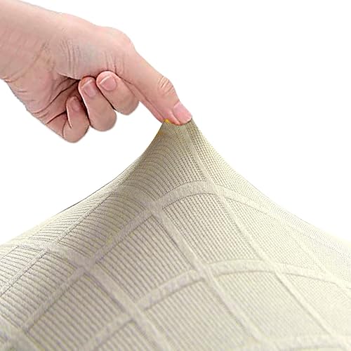 Miniatura 5 de KELUINA - Fundas elásticas para silla con respaldo de alas geométricas rómbicas Funda protectora reutilizable para silla de brazos, fundas