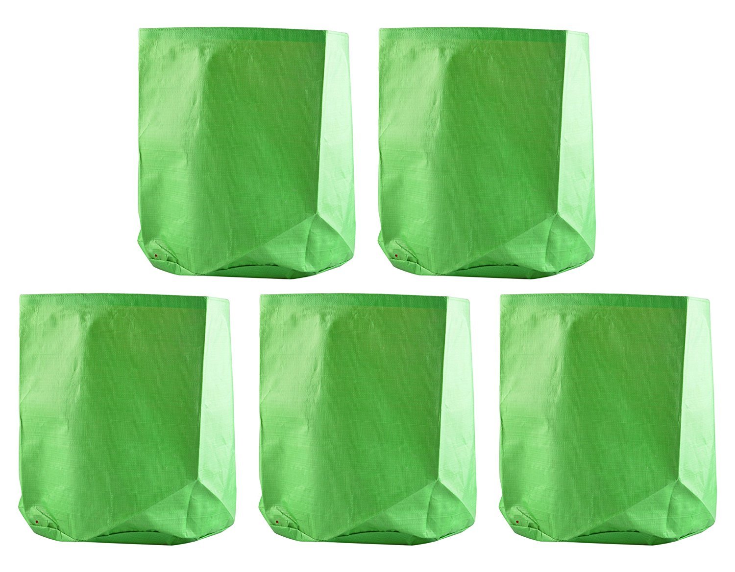 YUVAGREEN High Density Polyethylene Round Terrace Gardening Leafy Vegetable Grow Bag (Green, 15" X 15") - Pack of 5 (B01MS02PTA) Amazon Price History, Amazon Price Tracker