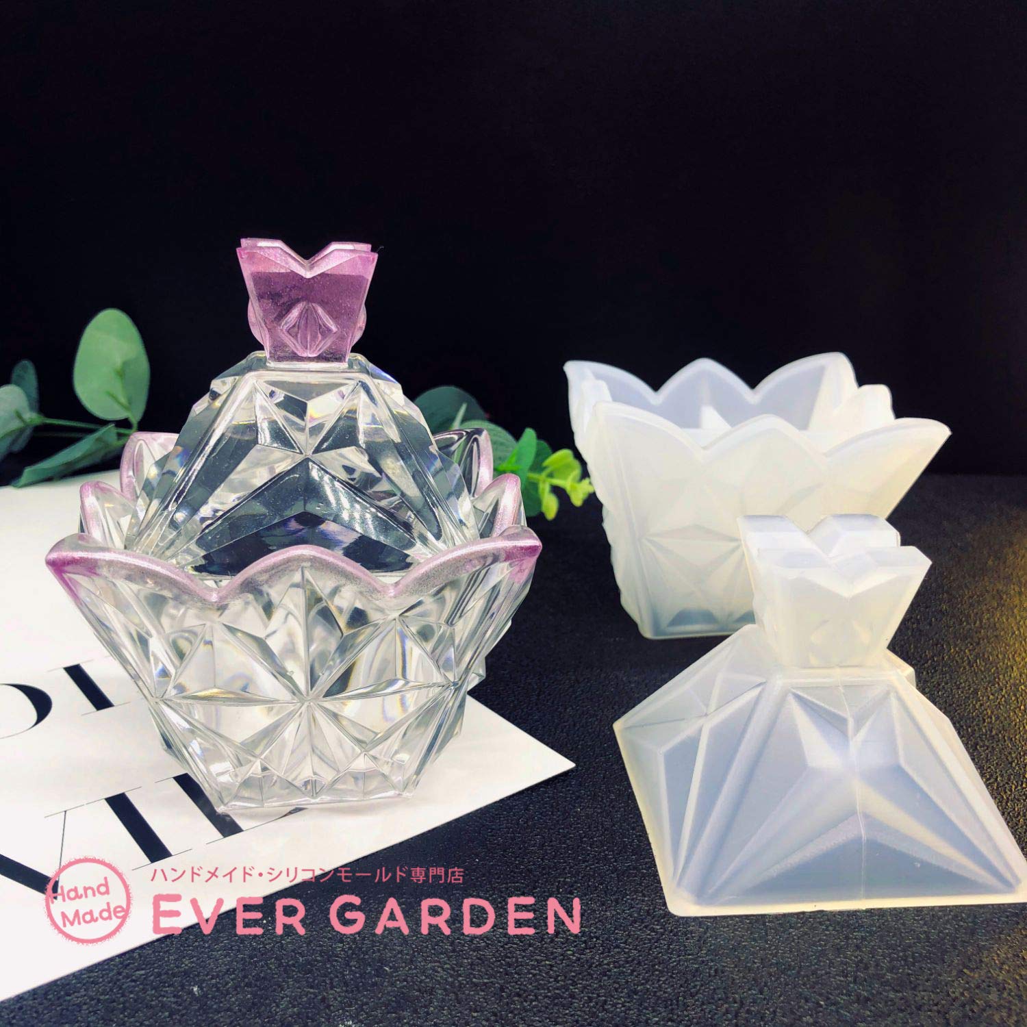 Amazon.co.jp: 【Ever garden】 ダイヤモンド 宝石 箱 小物入れ 立体 