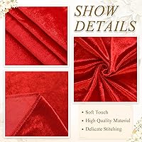 Vista 4 de Alfombra roja para fiestas, decoración de pasillo de boda, 4 x 15 pies, para bodas, camino de pasillo rojo, alfombra de tela de terciopelo, alfombra