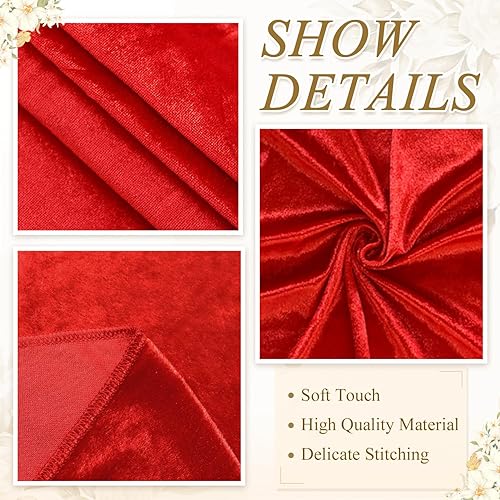 Miniatura 4 de Alfombra roja para fiestas, decoración de pasillo de boda, 4 x 15 pies, para bodas, camino de pasillo rojo, alfombra de tela de terciopelo, alfombra