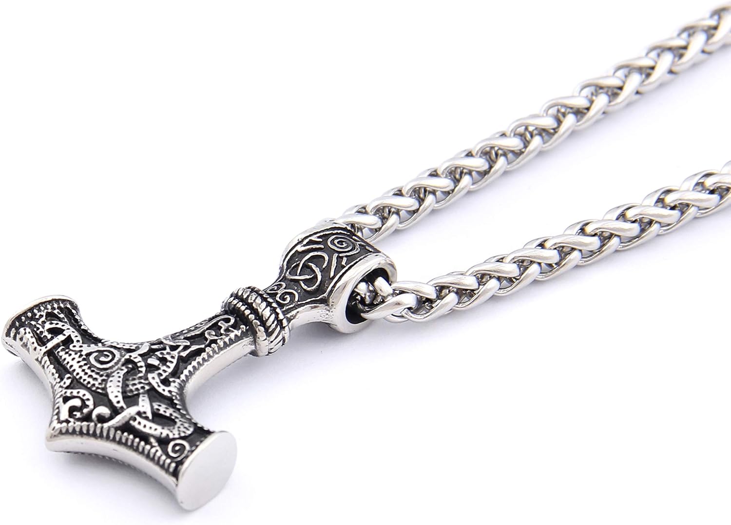 Stainless Steel Mjolnir Thor Hammer Necklace Pendant Norse Viking Battle Axe Amulet Jewelry Men Women - Image 4