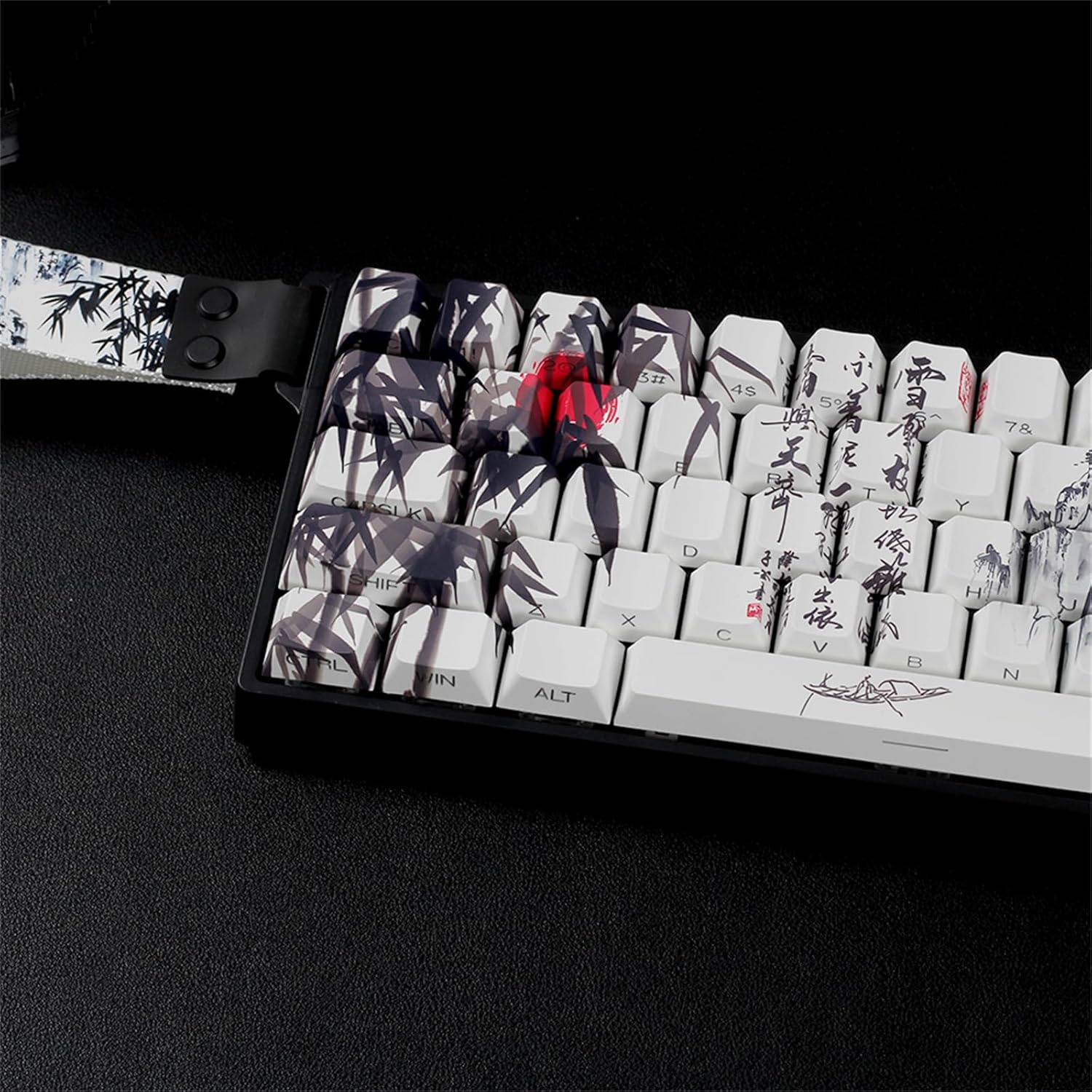 PBTs キーキャップ オリジナルプロファイル 昇華 サイドプリント 60% 68% メカニカルキーボード 竹 森林