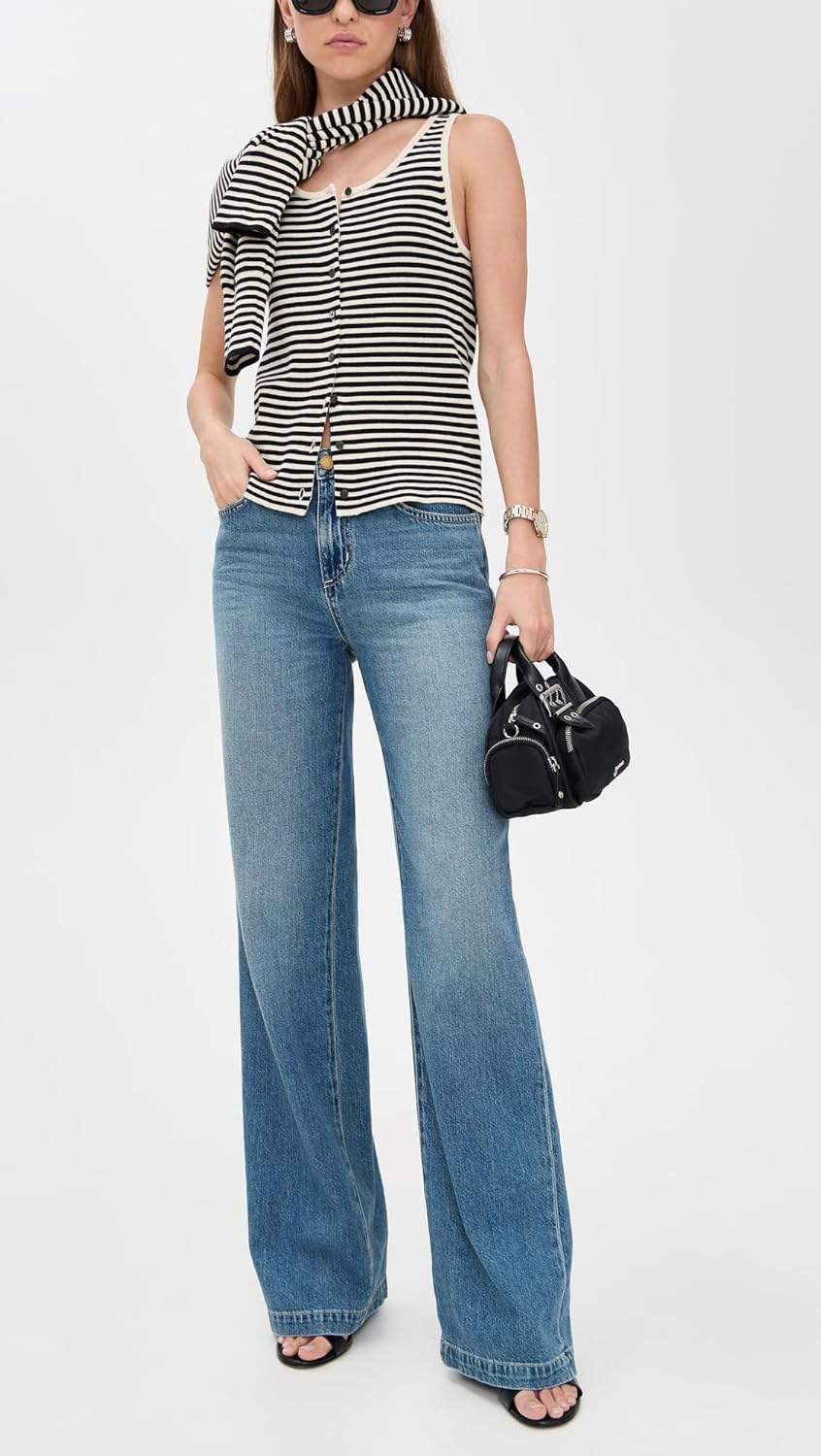 L'AGENCE Women's Scottie Wide Leg Jeans - Image 5