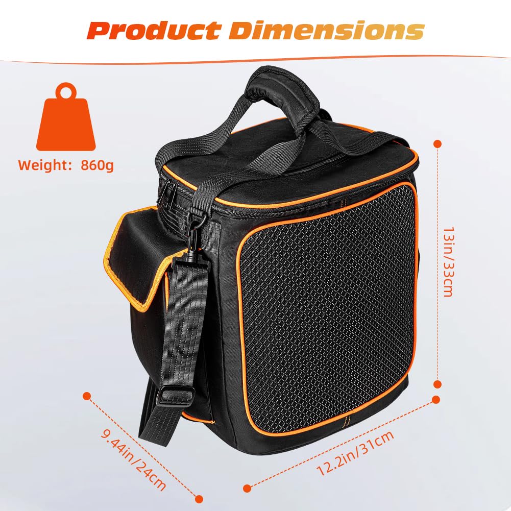 Tragetasche für JBL PartyBox Encore 2 – Hartschalen Etui Wasserdicht Stoßfest Mit Schultergurt und Taschen für Mikrofon, Ladegerät und Zubehör – Lautsprecher Tasche für Reise und Outdoor
