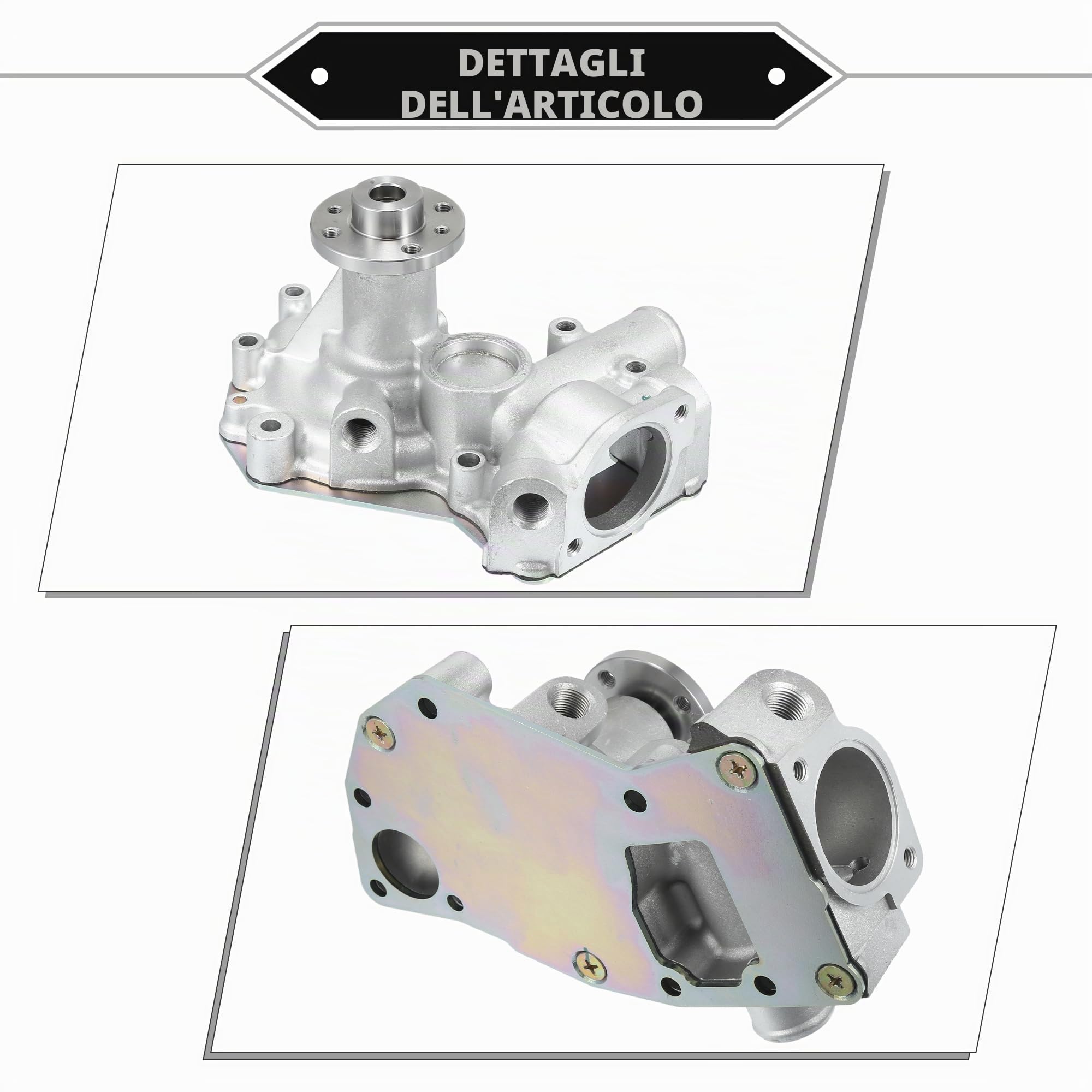 Kit Pompa Dell'Acqua Per BMW X5 20-23 1Pc | Metallo, Tono Argento, Anteriore, Per Motori 3LD2 4LB1 4LC1 4LE1 4LE2, 2 Guarnizioni, Nuovo
