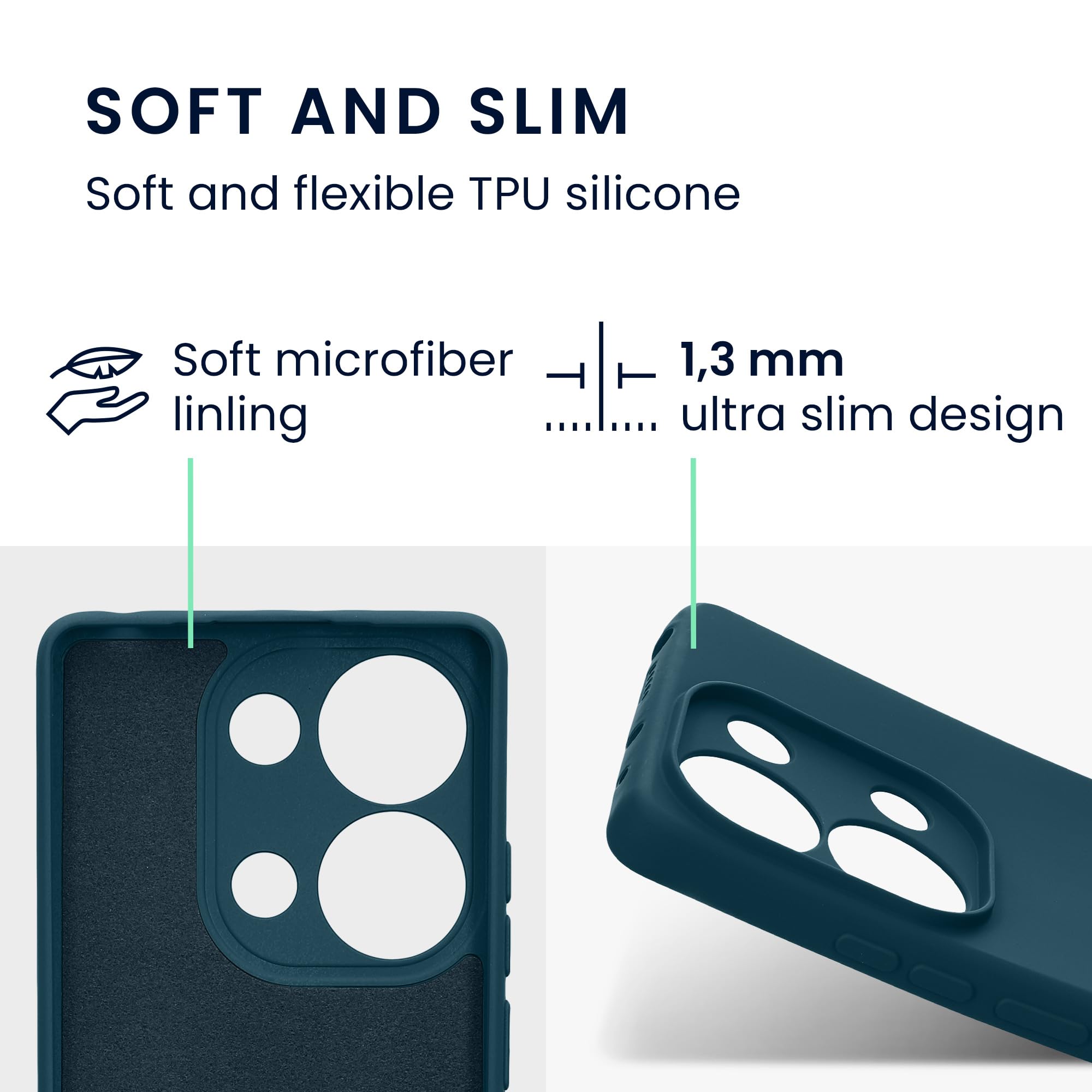 Husa Kwmobile Pentru Xiaomi Redmi Note 13, Negru, Silicon, KWM000020LK001C