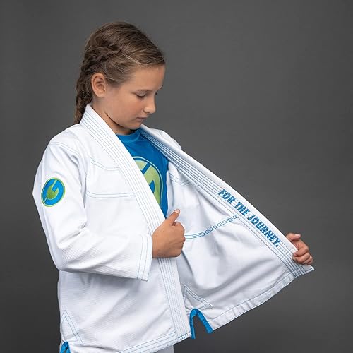 Miniatura 5 de Gold BJJ Jiu Jitsu Gi para niños (cinturón blanco incluido) Aeroweave ligero uniforme juvenil para niños y niñas