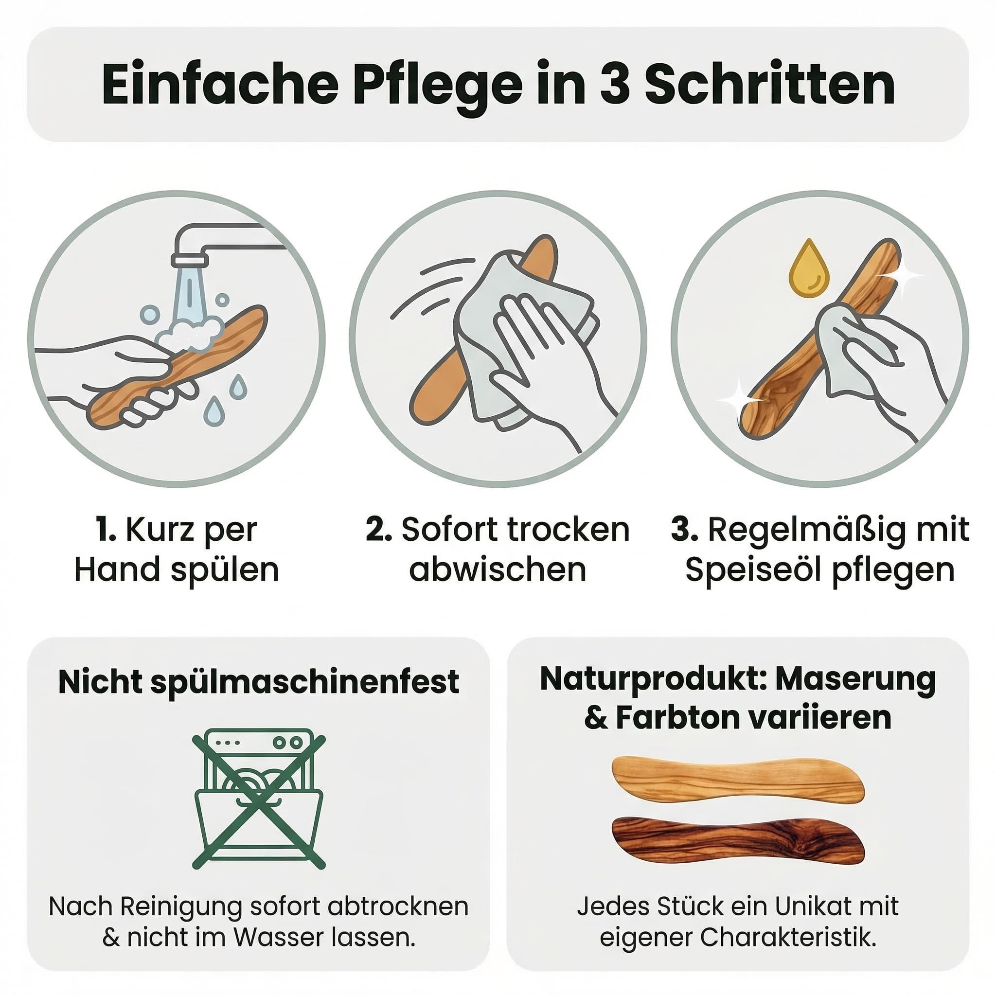 das Olivenholzbrett Nóż do masła 20 cm