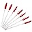BTYMS 100 Pieces Disposable Mascara Wands Lash Spoolies Eyelash Brush Brow Spoolies Eyebrow Brush for Eyelash Extensions - Red