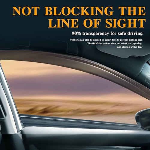 Miniatura 4 de Actkill Protector de lluvia de ventana tintado ahumado para Honda HR-V 2023, protector solar con cinta adhesiva, visera de ventilación, deflectores