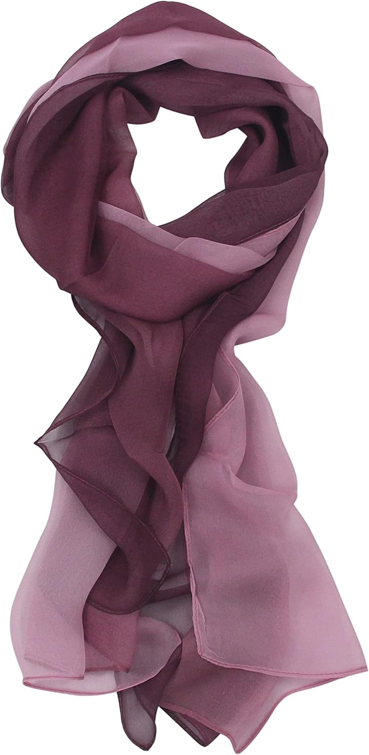 PANTONIGHT Long Chiffon Sheer Scarf Gradient Shaded Colors Lightweight Scarf For Womens - Image 4