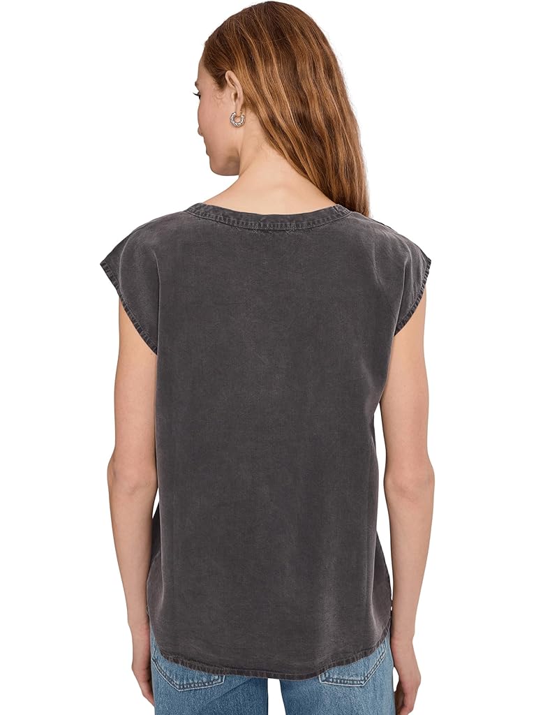 Brown Mod-o-doc Cap Sleeve V-neck Long Tank