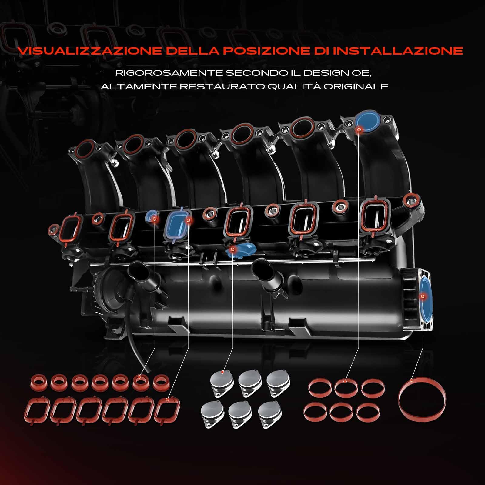 Frankberg Condotto di aspirazione Alimentazione carburante Diesel Compatibile con Serie 1 E87 2.0L Serie 5 E60 3.0L X5 E70 3.0L