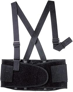 CONDOR 3RVA5 Back Support, Elastic, M, 8 In. Wide, Black