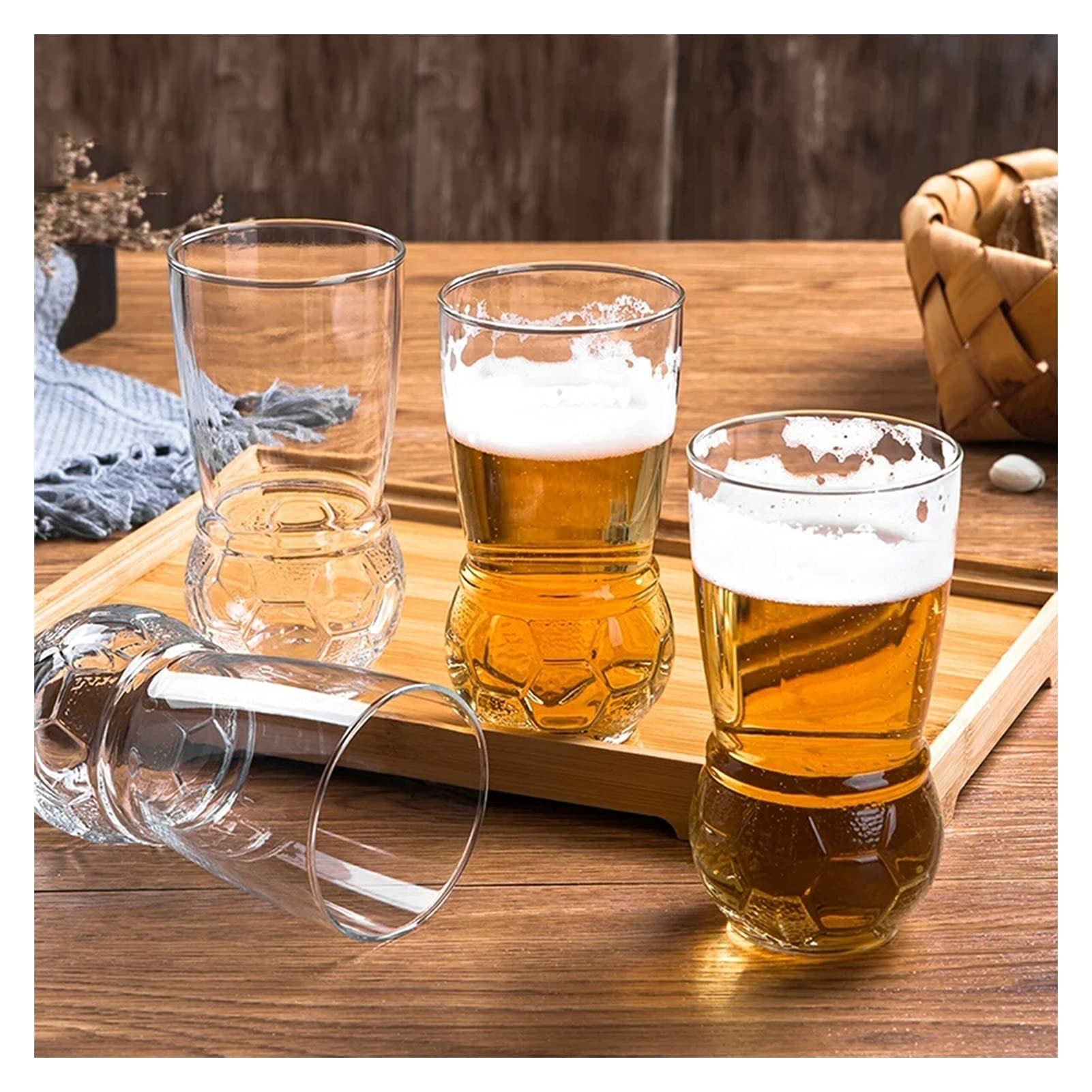 Vaso de cerveza, vasos de cerveza, jarra de cerveza en forma de fútbol, jarras de cerveza de barril, vaso de zumo de trigo, jarra de agua doméstica, jarras de cerveza