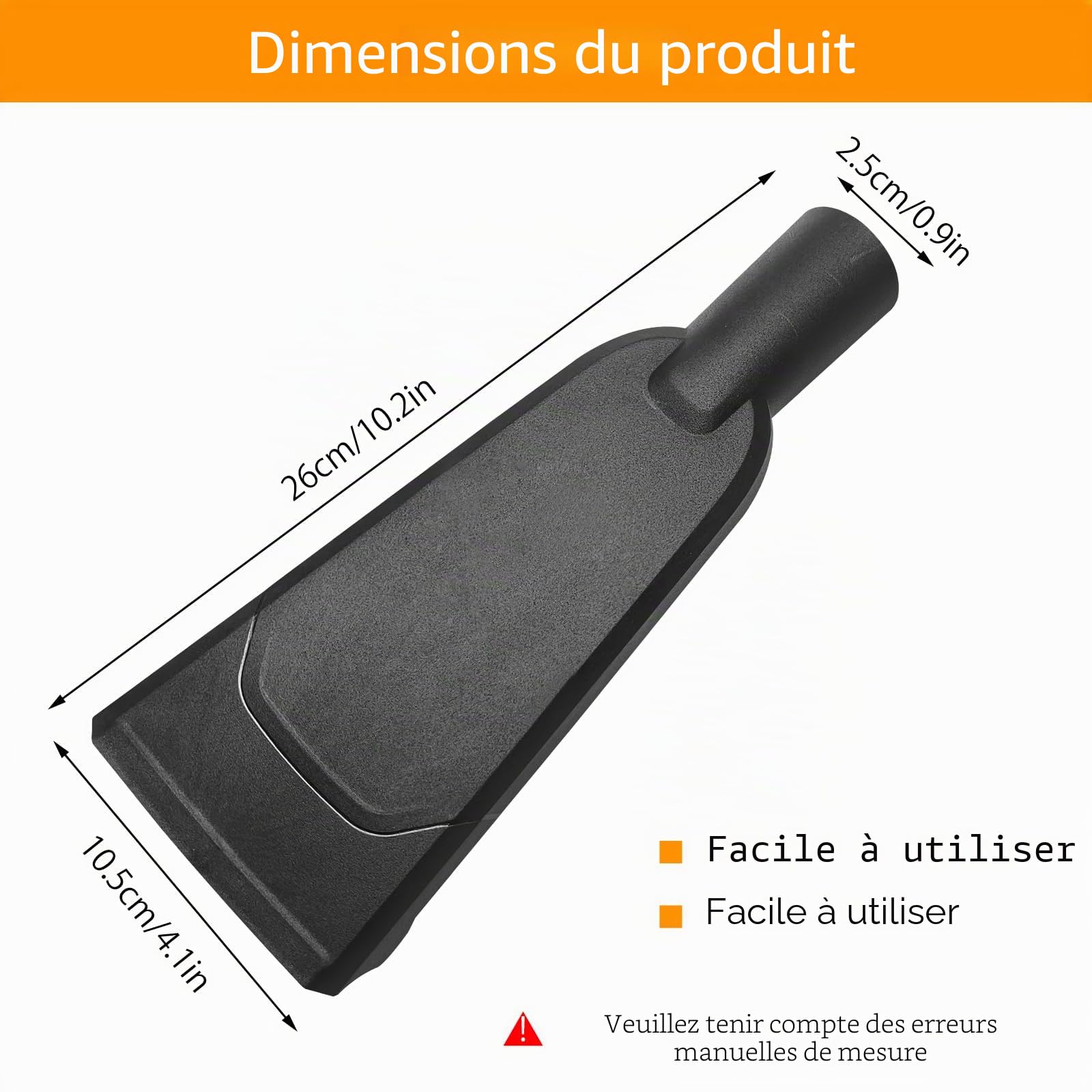 Lot de buses universelles 35 mm, aspirateur à sec Kärcher - Accessoire de rechange eau/poussière Kärcher WD/KWD - Noir