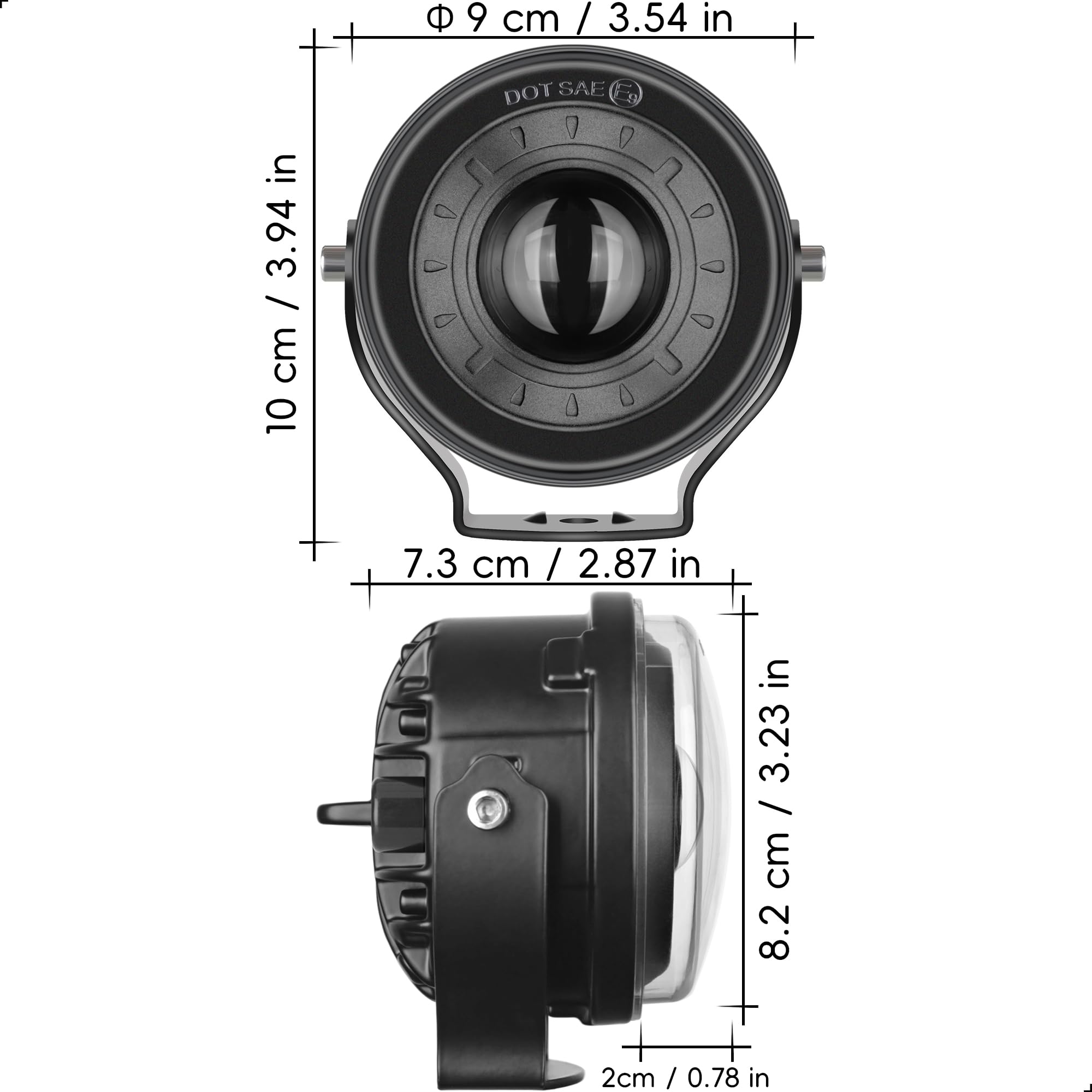 3.5 Inch Round LED Pod Lights, Anti-Glare Off Road Fog Driving Light, Spot Lights for Trucks Golf Cart ATV UTV 4x4 Pickup SUV Motorcycle Trailer (Pack of 2)