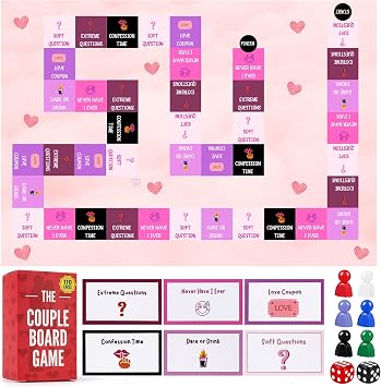 Fofeadm The Couples Games, Couple Board Game with 110 Cards, Great Anniversary Couples Gifts Date Night Ideas and Fun Couples Card Games