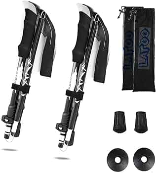 Amazon | LATOO トレッキングポール 2本セット 登山ストック 折り畳み