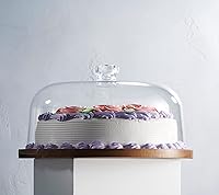 Vista 7 de Godinger - Soporte para tartas, plato para servir tartas con cúpula, madera de acacia y tapa acrílica a prueba de roturas
