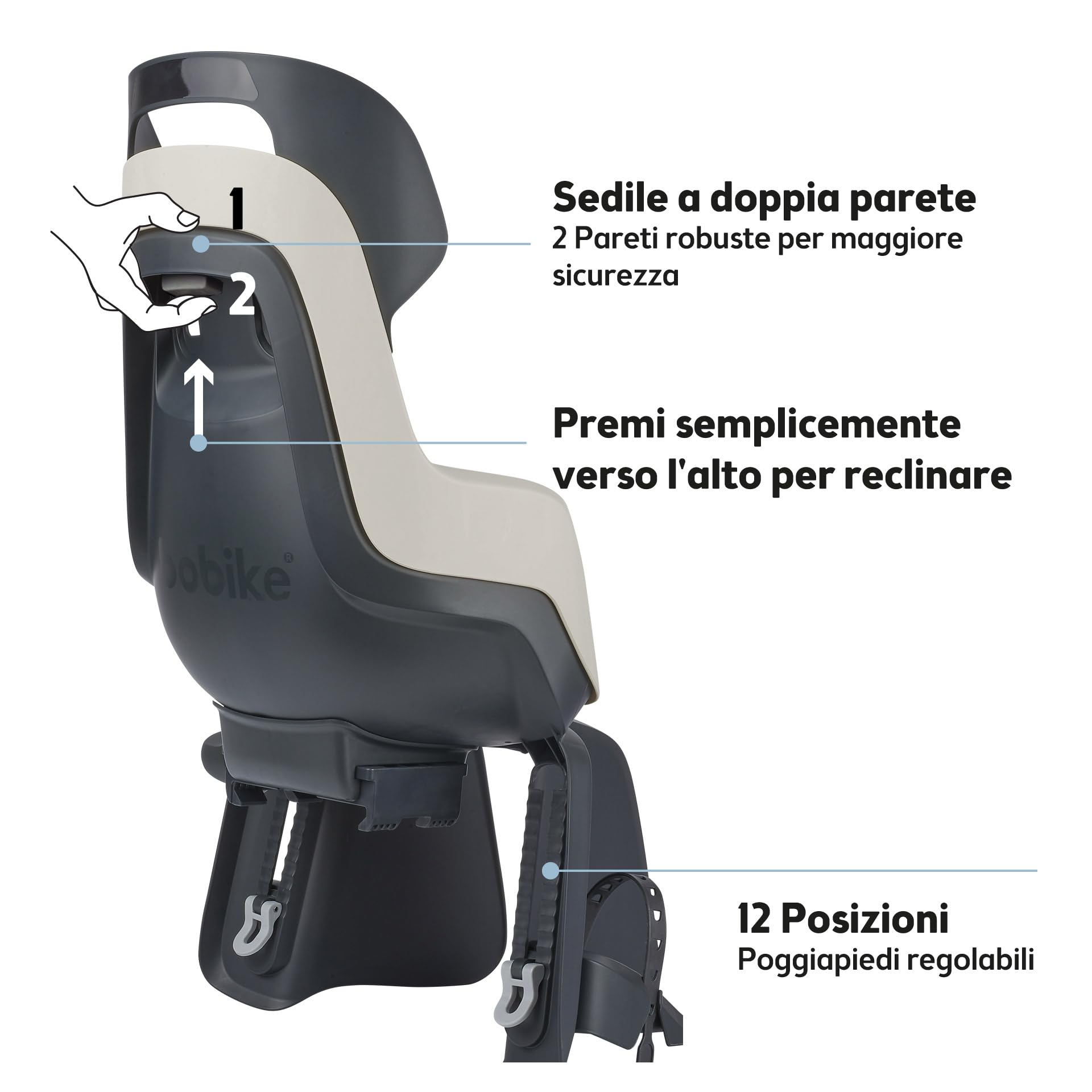Bobike Go Maxi Carrier Rs XR, Seggiolino Unisex-Baby