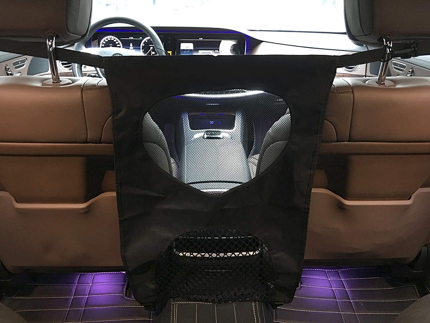 Dogs Backseat Barrier Mesh Obstacle Dog Car Fence Mesh,Pet Barrier Net to Keep Your Pets and Drivers Safety inTravel for Car,SUV,Truck