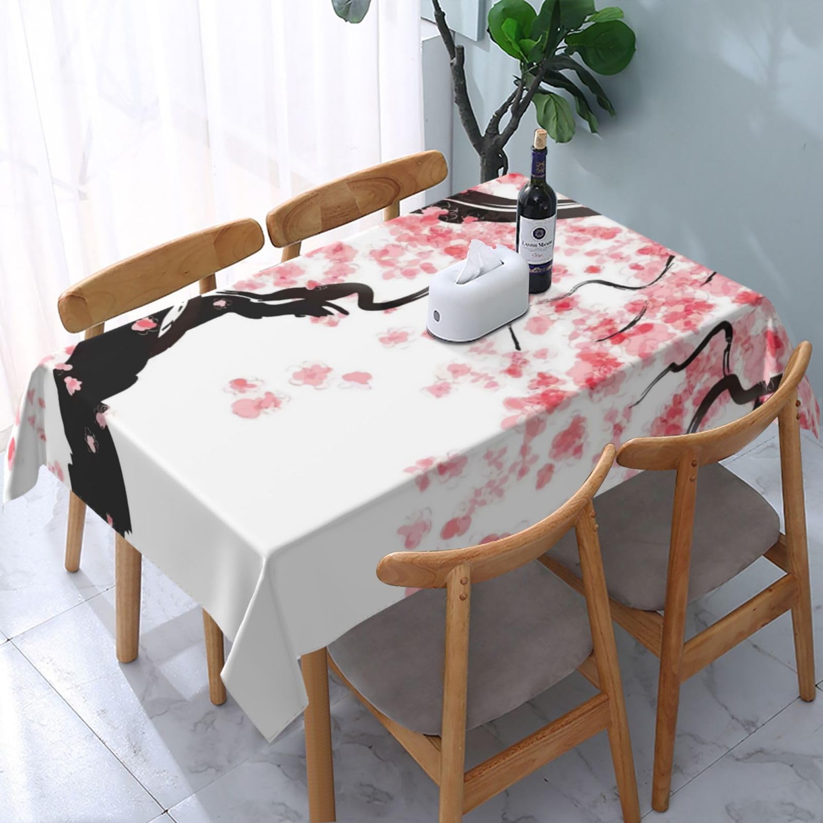 Amazon.co.jp: テーブルクロス 美しい桃の花 ピンク 花柄 テーブル