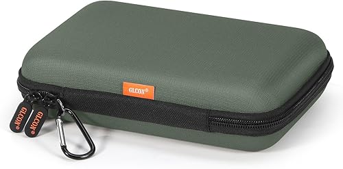GLCON Estuche Grande Clásico Verde Militar – Organizador Electrónico de Carcasa Rígida para Viaje – Bolsa de Almacenamiento de Accesorios
