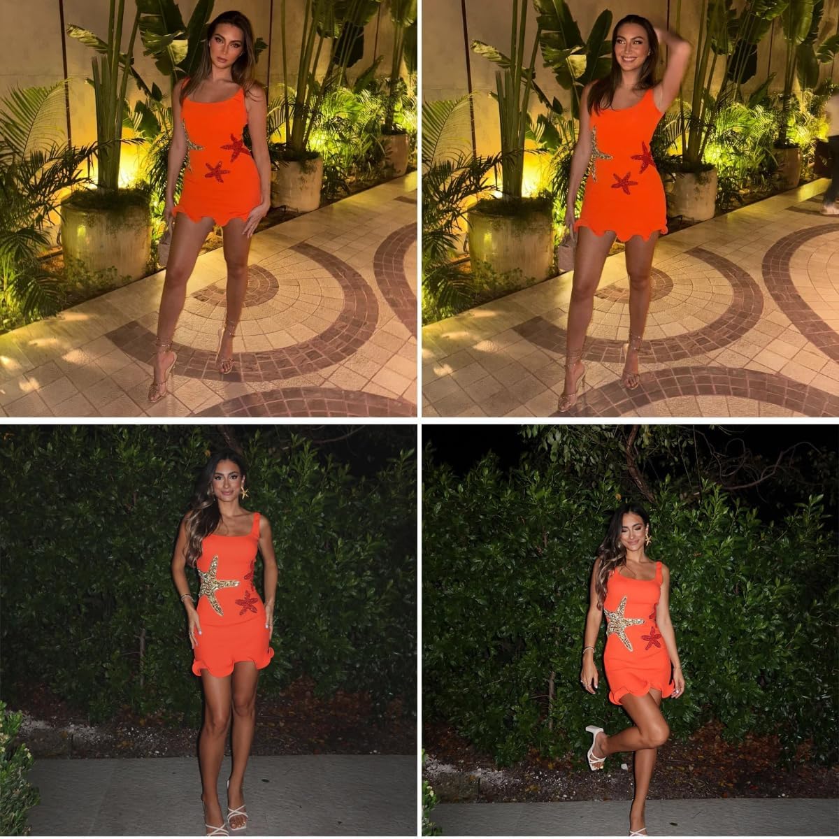 Suillty Women Teens Sequin Starfish Ruffle Hem Mini Tank Dress Sexy Square Neck Sleeveless Bodycon for Party Club - Image 6