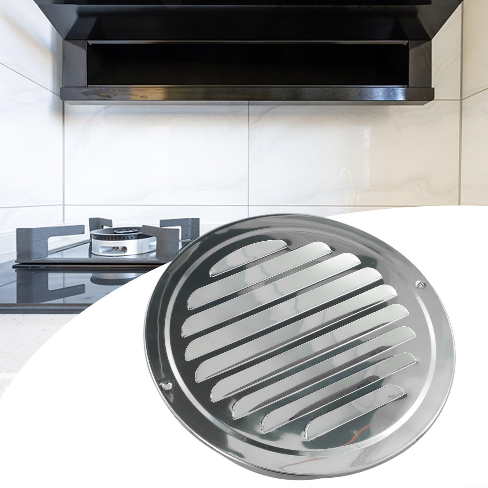DystopiaWorld Round Stainless Steel Vent Cover, Insect for PROTECTION Ine Mesh Grilles, For Residential, Commercial, And Industrial Settings(120mm)