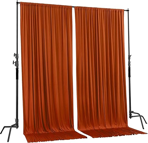 Miniatura 2 de AK TRADING CO. Cortinas para fondo de poliéster negro, de 10 x 10 pies, paneles de cortina con bolsillos para la barra, decoración para ventana,