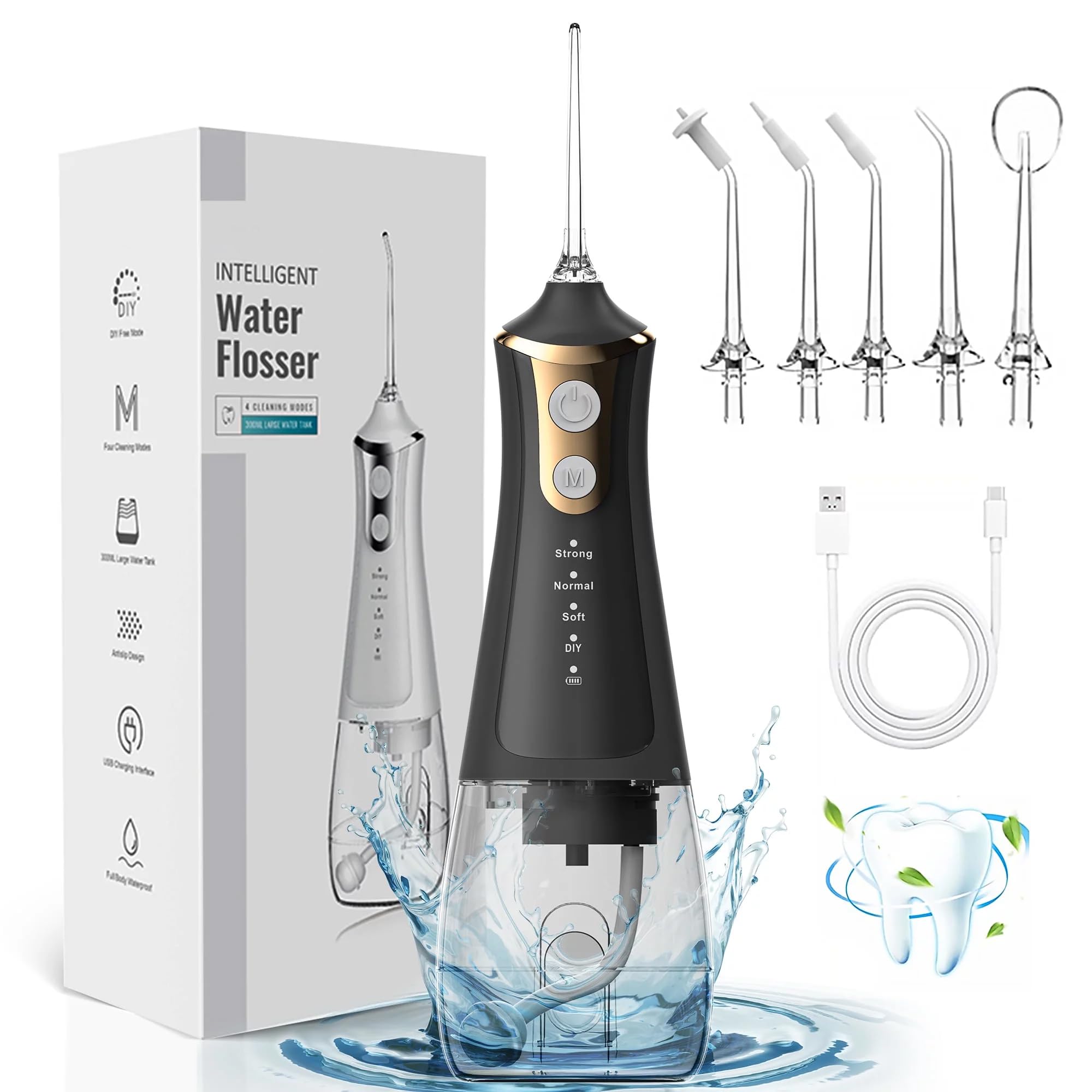 Irrigador Oral e Dental Portátil Sem Fio Irrigador Bucal Limpeza Profunda Fio Dental