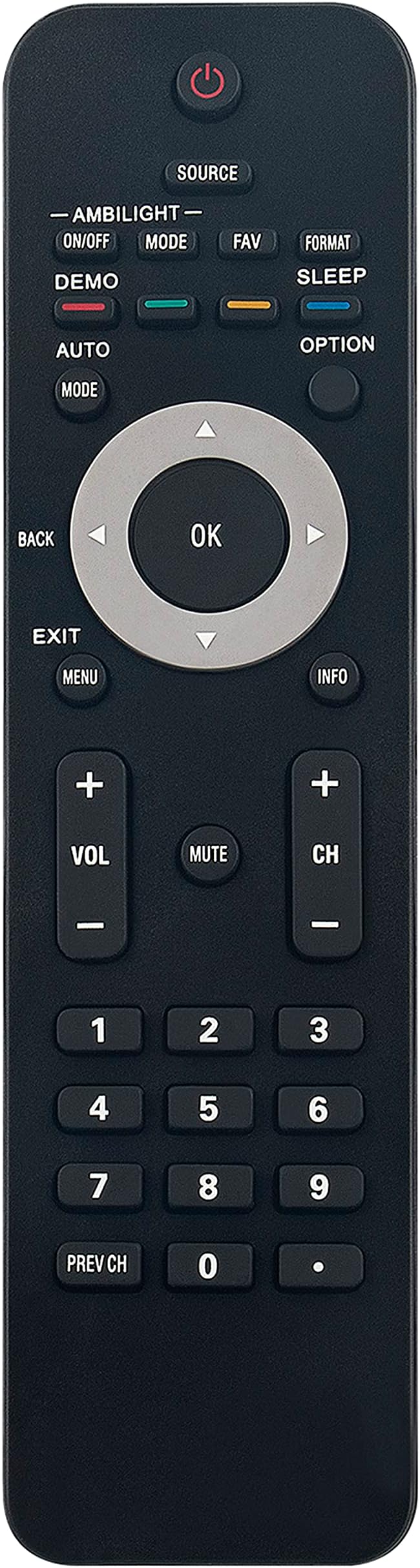RC2143601/01 Replace Remote Control fit for Philips TV 52PFL7603D 47PFL7603D 57PFL7603D 42PFL7603D 42PFL7603D/27 52PFL7403D 47PFL5603D 47PFL7403D 42PFL7403D 42PFL5603D 42PFL5403D 32PFL5413D 52PFL5603D