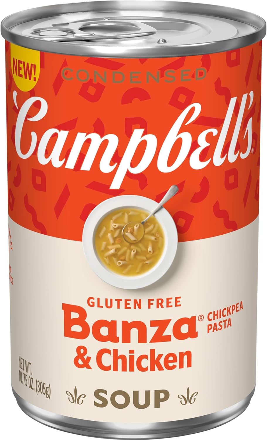 Campbell's Condensed Banza Chickpea Pasta and Chicken Soup, 10.75 Oz Can (Pack of 5)