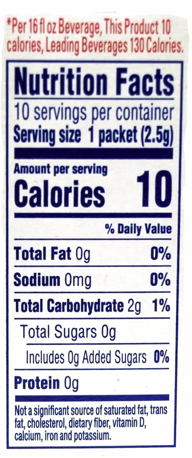 Crystal Light On The Go Citrus With Caffeine Drink Mix, 10-Packet Box (Pack of 8)