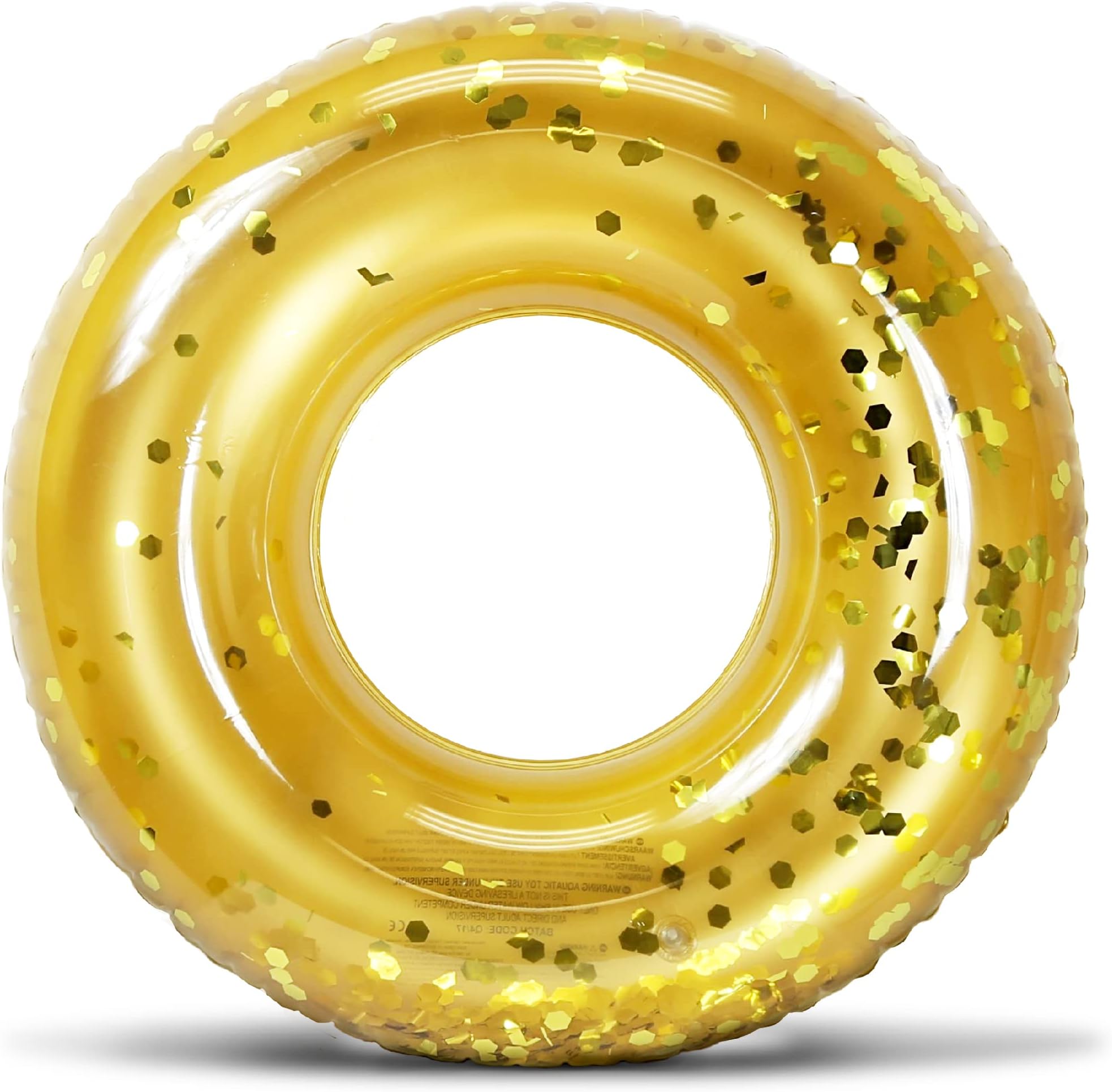 POZA Inflatable Pool Float Tube – Sparkly Confetti Swim Ring, Heavy Duty UV Resistant Inflatable Tube Pool Float for Kids & Adults – Multiple Colors & Sizes – Beach, Lake & Pool Party Float