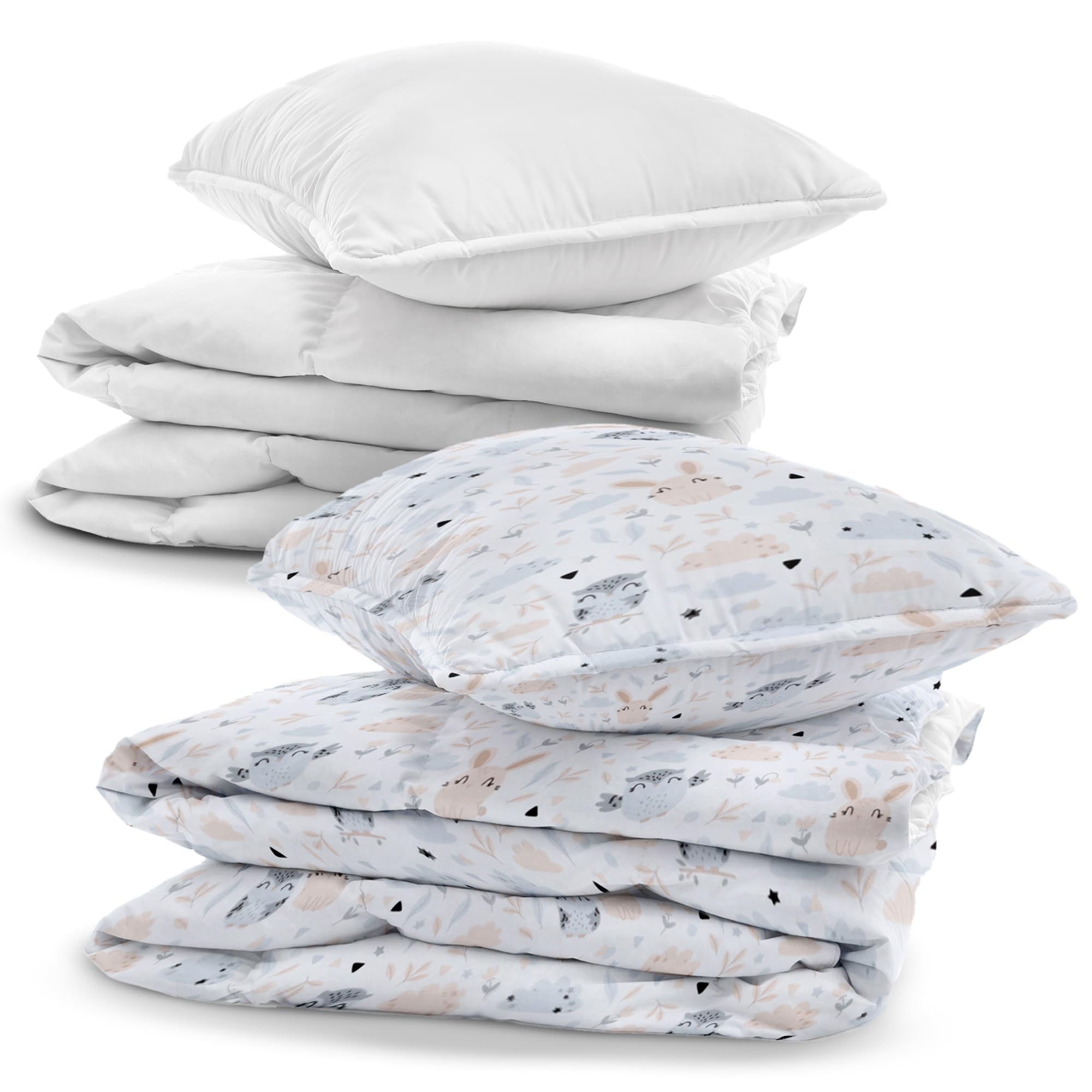 Totsy Baby Lenzuola Bambini Set Completo con Piumino e Cuscino 90x120 cm