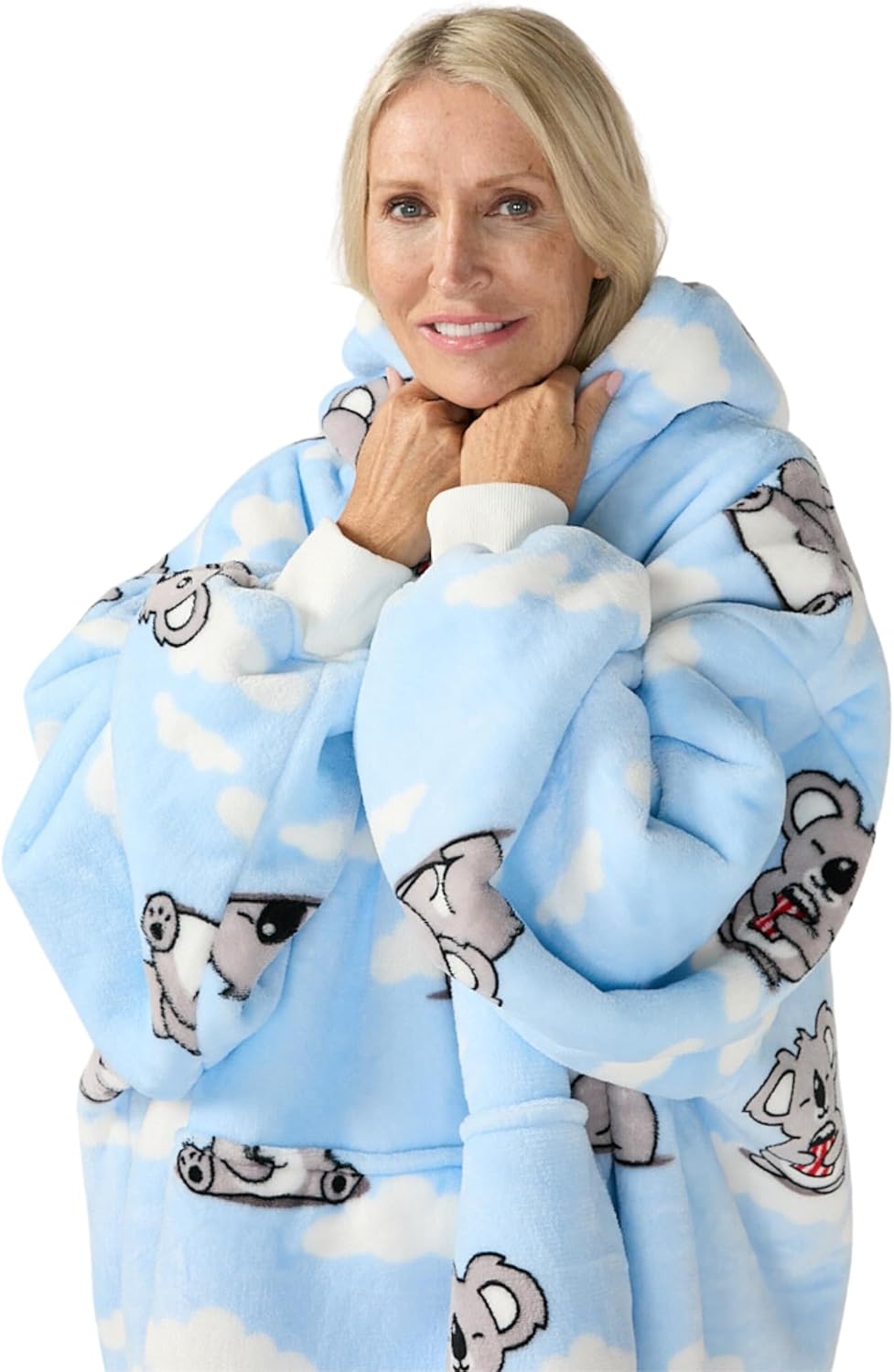 Kuddly Oversized Hoodie Blanket One Size Fits All, Comfy Cosy