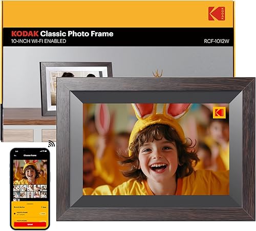 KODAK Marco de fotos digital WiFi de 10.1 pulgadas con almacenamiento de 32 GB, marco de fotos digital inteligente electrónico, pantalla táctil IPS