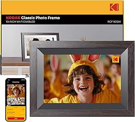 KODAK - Moldura digital WiFi de 10,1 polegadas com armazenamento de 32 GB, moldura eletrônica digital inteligente com tela sensível ao toque de 1280 x 800 IPS, rotação automática, compartilhamento