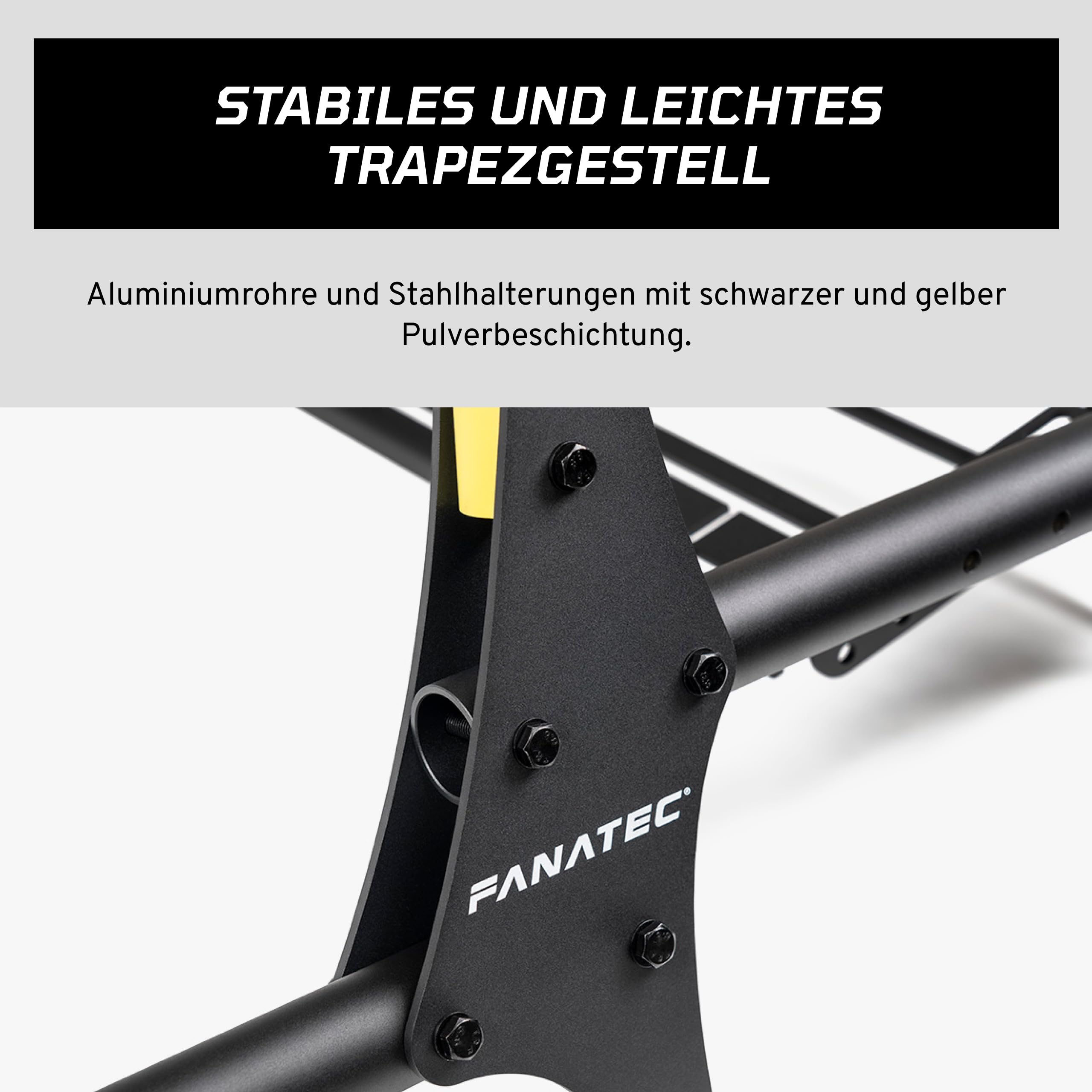 Corsair FANATEC Sim Racing CSL-Cockpit V1.5 Schwarz Stahlverstärkter Aluminiumrahmen Universal Wheel Base-Halterung GT-Fahrposition