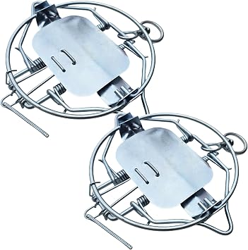 2 Pack Best Mole Rat Trap Repellent Kit Stainless Steel Professional Grade Weatherproof-Reusable,Easy Set Below Ground M-6IN