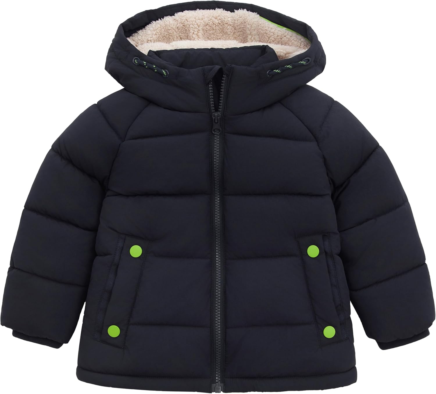 Rokka&Rolla Boys Toddler Borg Fleece Lined Hooded Puffer Jacket Coat 2T-5T