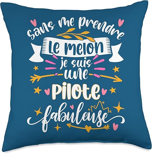 Miniatura 1 de Fabuleuse Femme Formation Pilote Anniversaire Avion Throw Pillow, 18x18, Multicolor