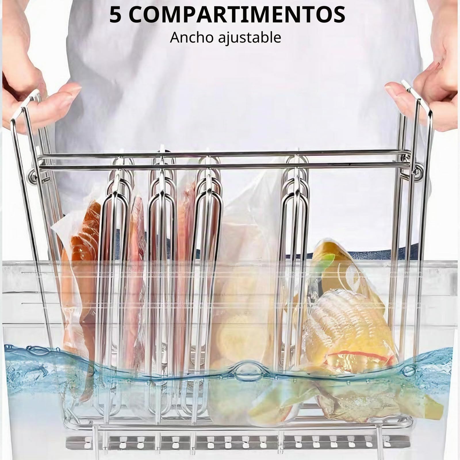 Recipiente Sous Vide 12L, Sous Vide Contenedor con Tapa Manguito Aislante y Estante, Contenedor transparente multifuncional (sin BPA) Adecuado para Pescado, Carne y Verduras