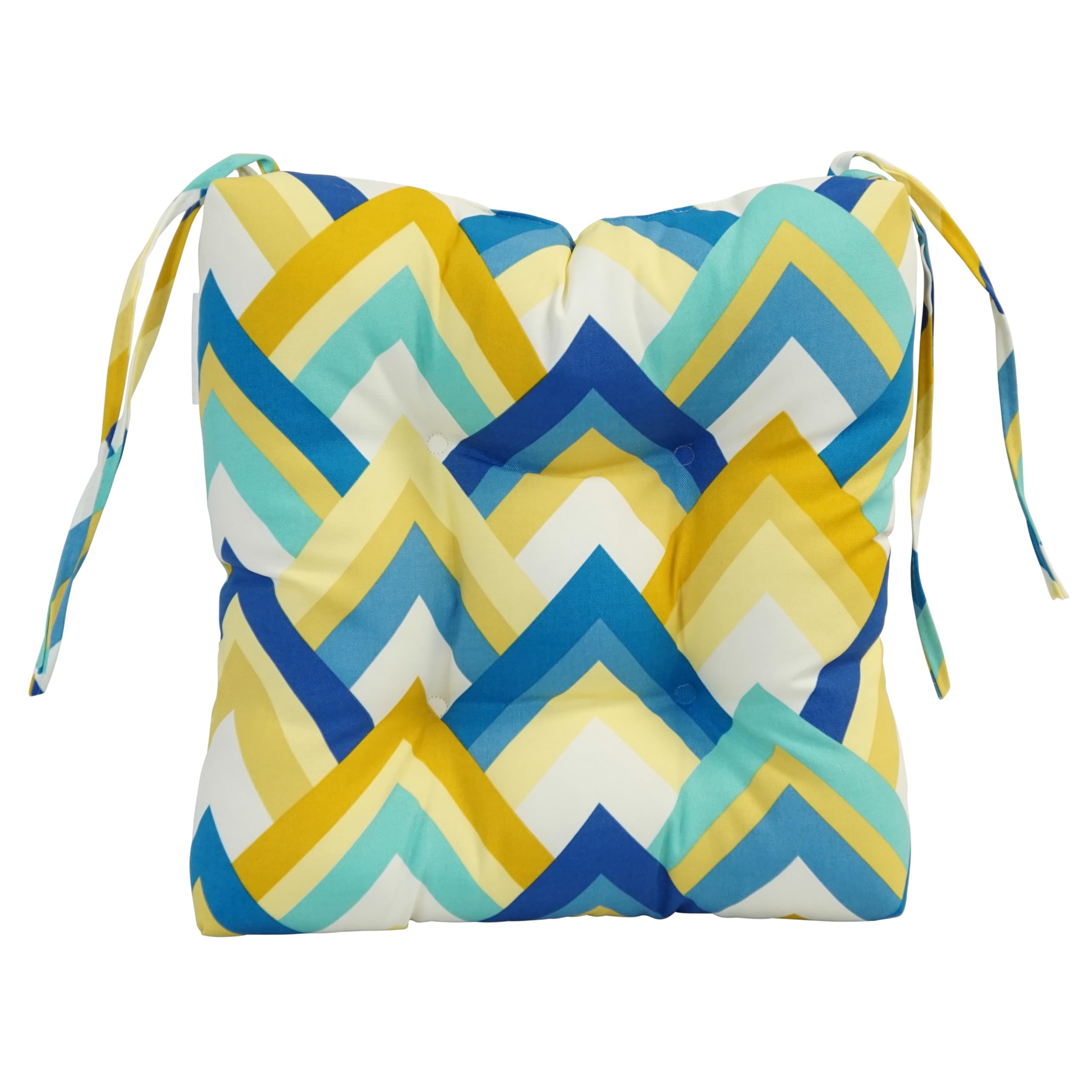 16-Inch Spun Polyester Outdoor Square Tufted Chair Cushions (Set Of 2)  916X16Sq-T-2Ch-Od-184